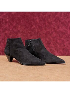 Mercedes Castillo Women Fashion Pointy toe Black Suede Night Party Boots 9.5